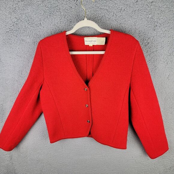 100% Wool Red Women's Blazer - Picture 15 of 16